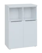 SIN 3 - 8DN2 kancelářská skříň, 2-dveřová/nika, 1120x800x400, bílá